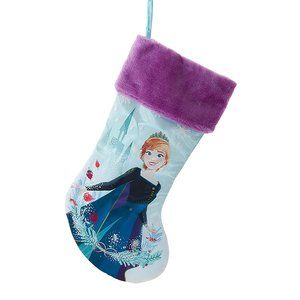 Kurt S Adler Disney Frozen Anna 19" Christmas Stocking Blue Purple Plush Cuff